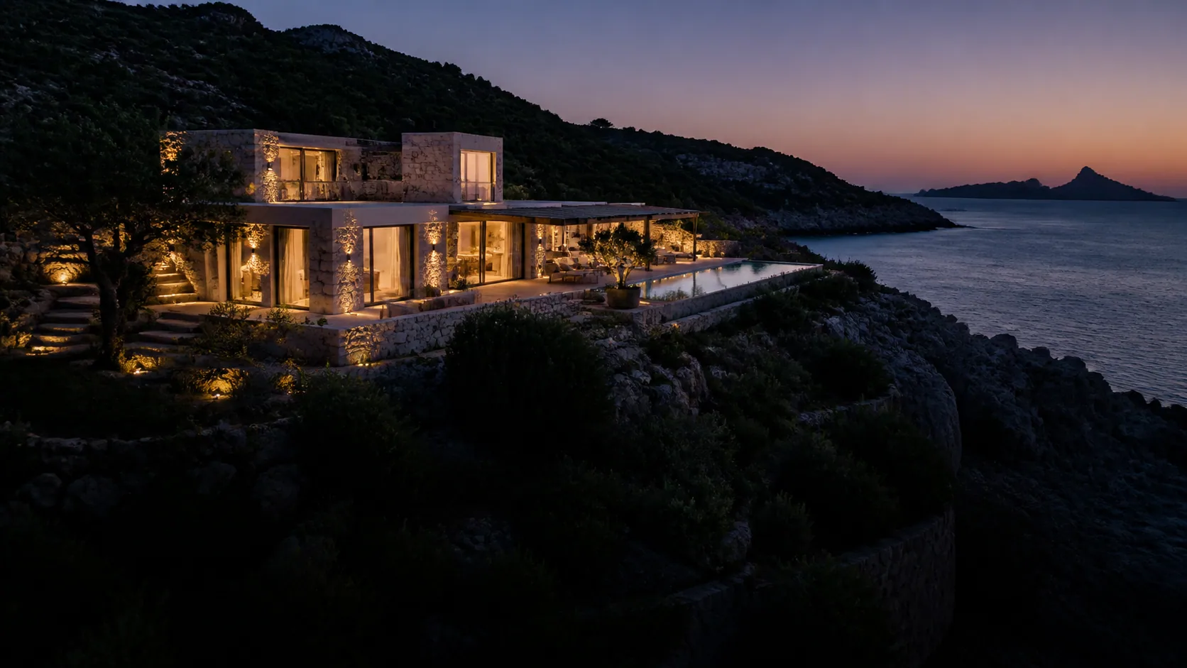 Architectural coastal residence presented through a high-end brokerage experience
